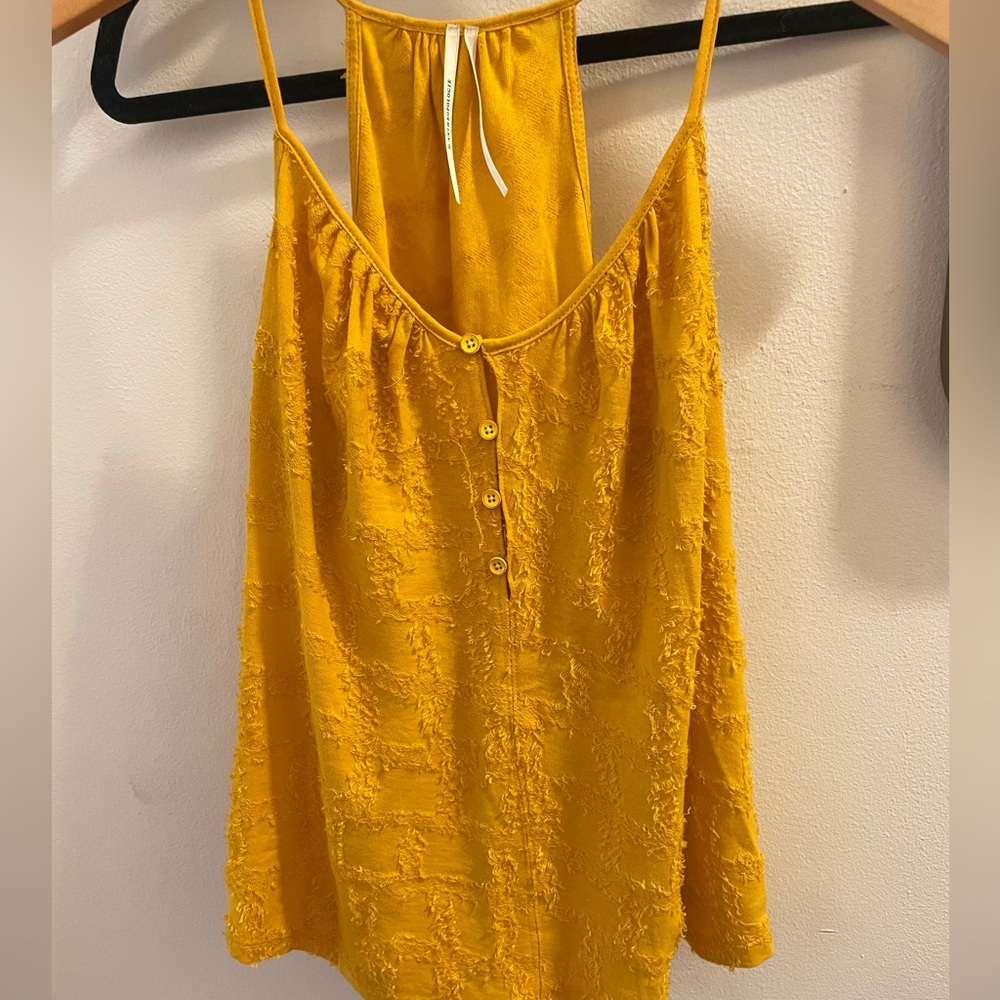 Yellow Anthropologie tank top/blouse
